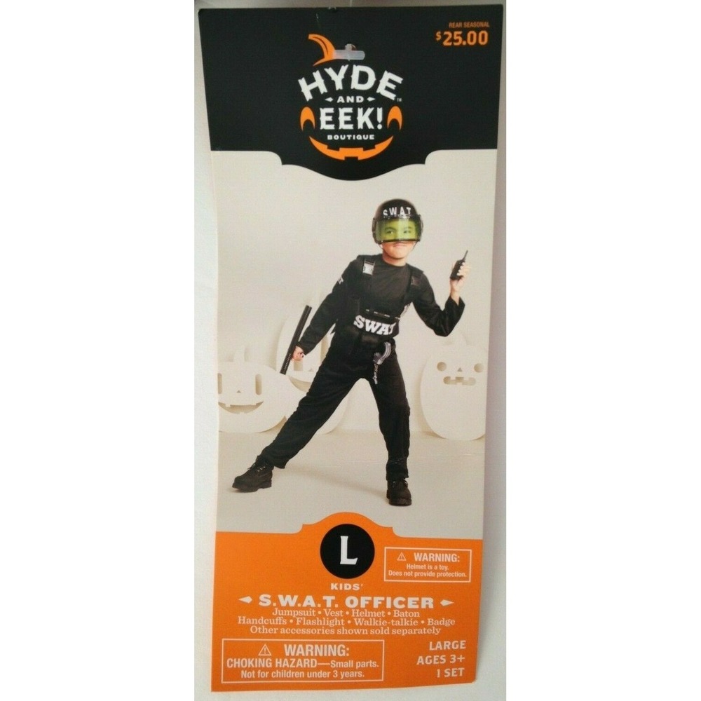 Hyde and Eek Boutique Kids SWAT Officer Halloween Costume Large 12-14 New